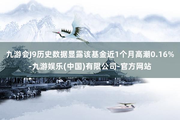 九游会J9历史数据显露该基金近1个月高潮0.16%-九游娱乐(中国)有限公司-官方网站