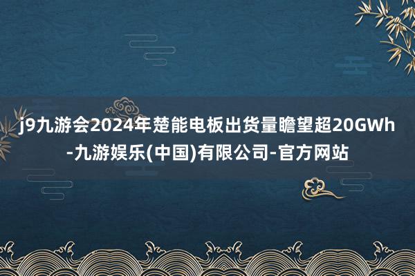 j9九游会2024年楚能电板出货量瞻望超20GWh-九游娱乐(中国)有限公司-官方网站